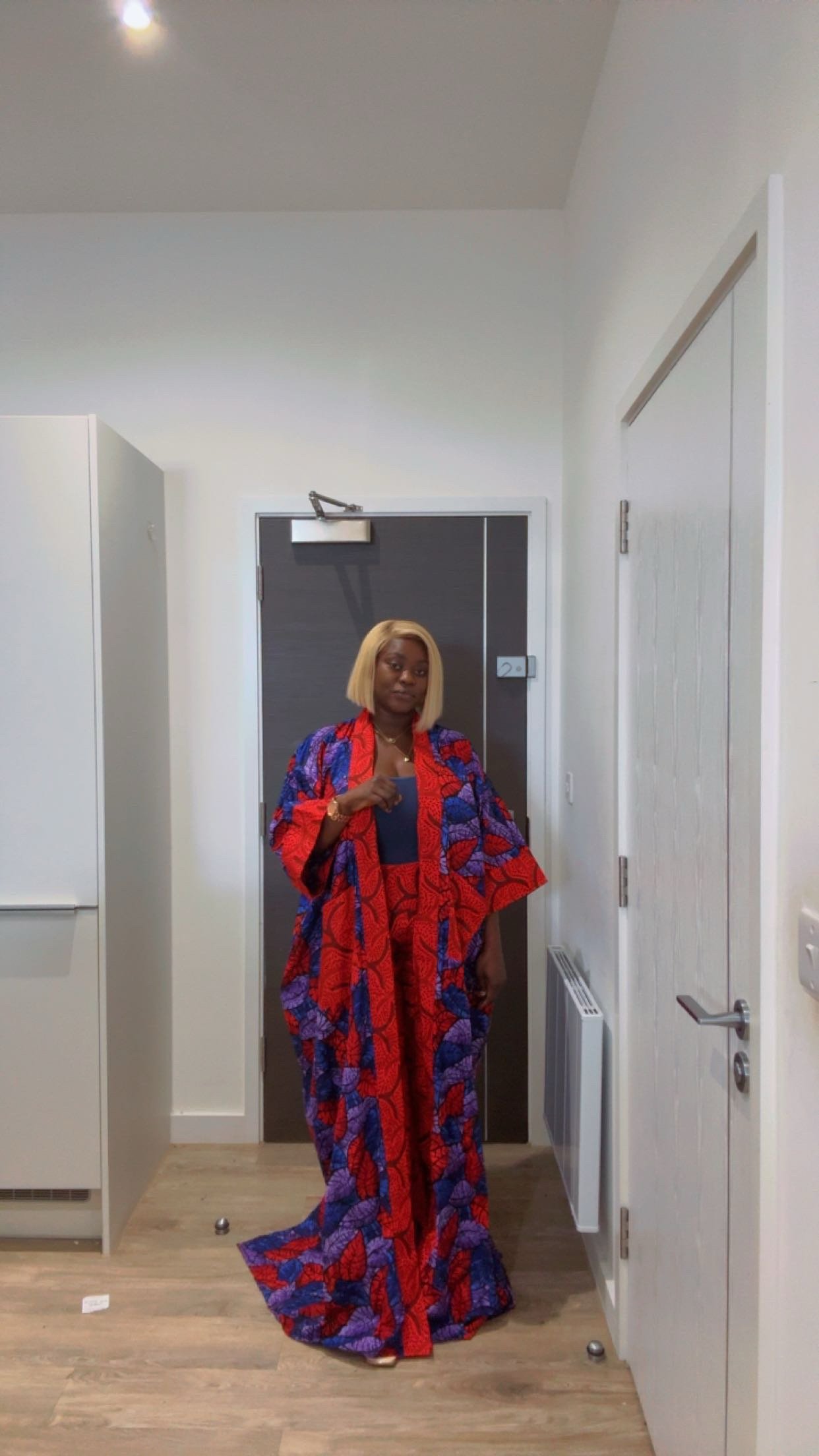 Two-Piece Ankara Kimono Set - Image 5