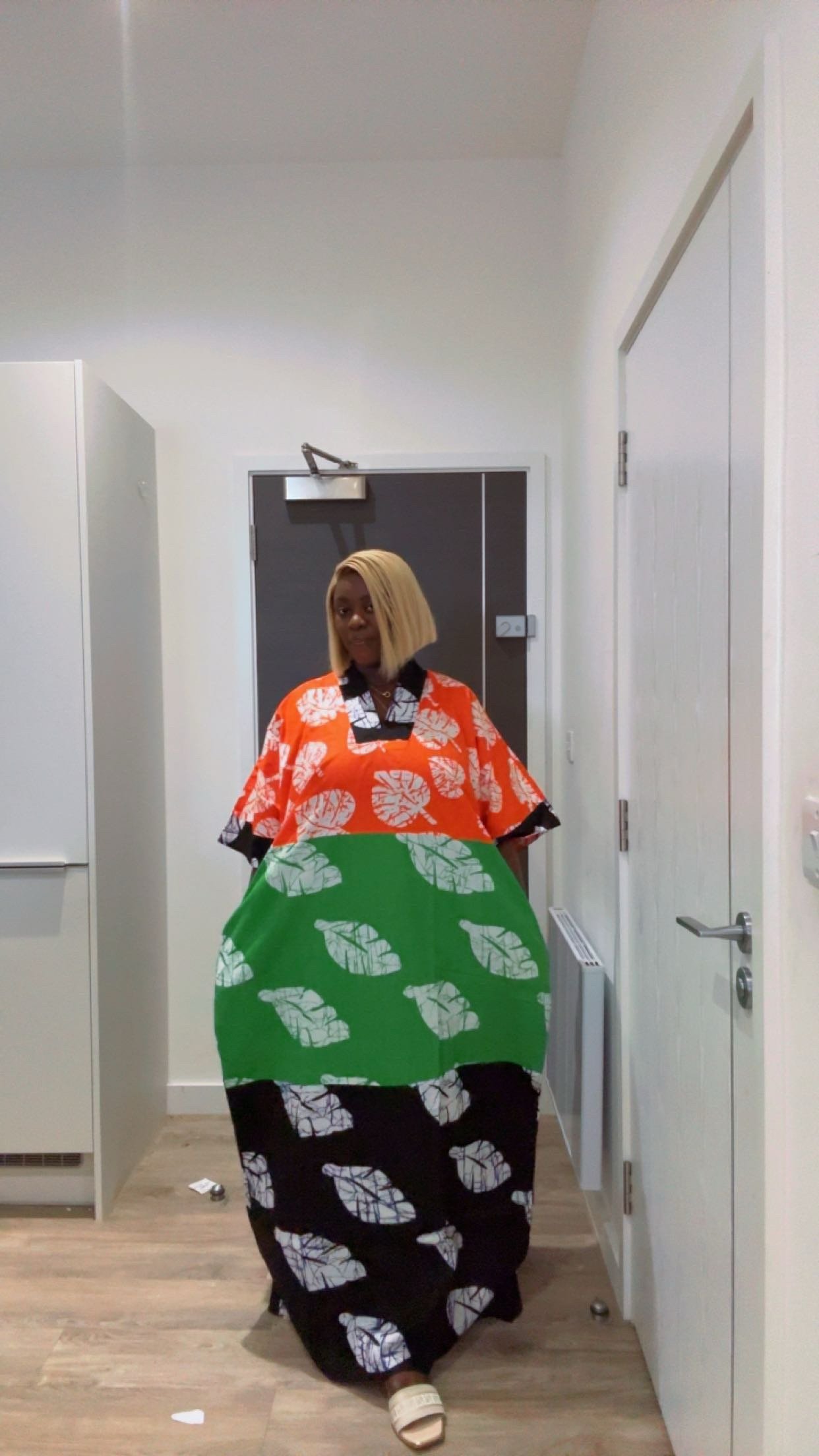 Three-Tone Ankara Maxi Dress - Image 4