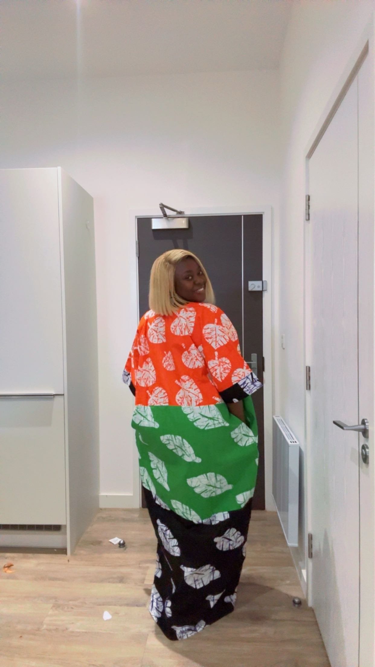 Three-Tone Ankara Maxi Dress - Image 2