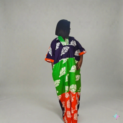 Colour Block Ankara Maxi Dress