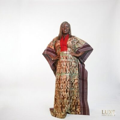 Two-toned Adire Bubu dress