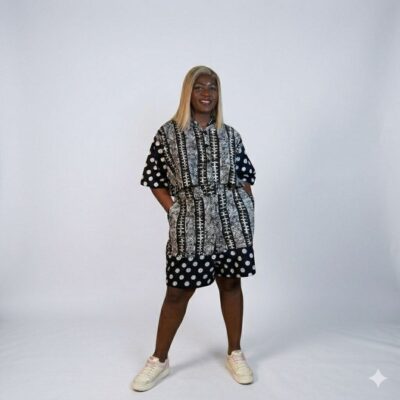 Two-Piece Ankara Shorts Set