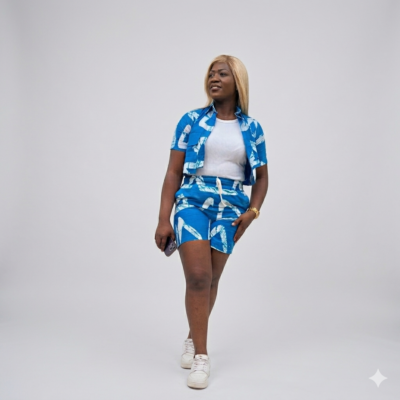 Two-Piece Ankara Short Set