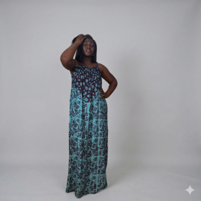 Ankara Sleeveless Maxi Dress