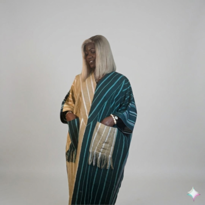 Two-Toned Aso-Oke Bubu Gown