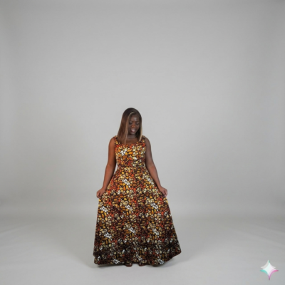 Ankara Sleeveless Maxi Dress