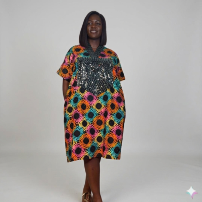 Ankara Mini Bubu Dress
