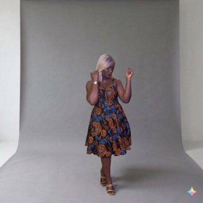 Ankara Short Sleeveless Dress