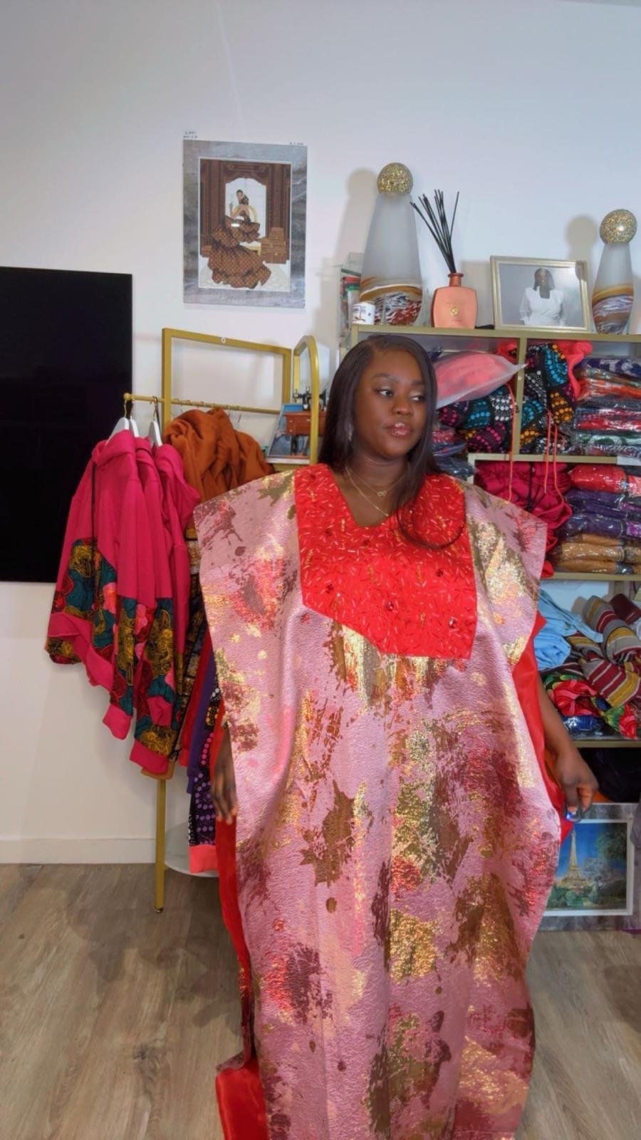 Two-toned Brocade Bubu Gown - Image 3