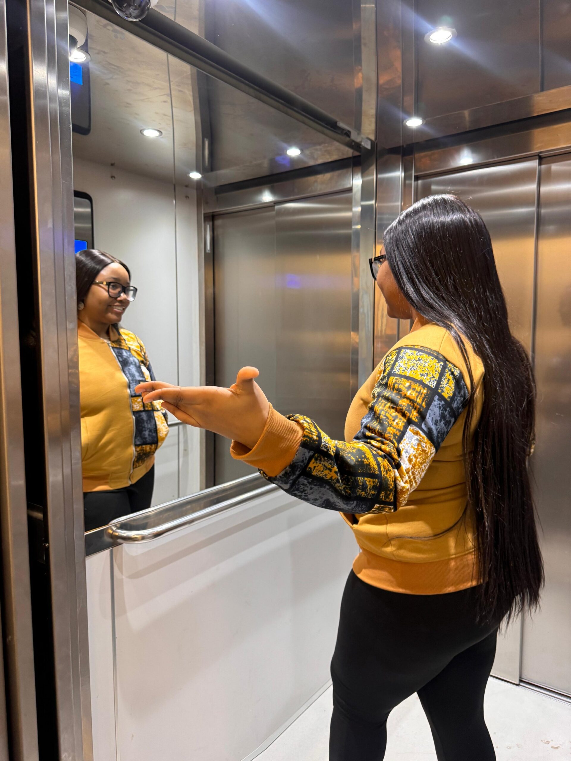 Mustard Yellow Afrocentric Bomber Jacket - Image 2