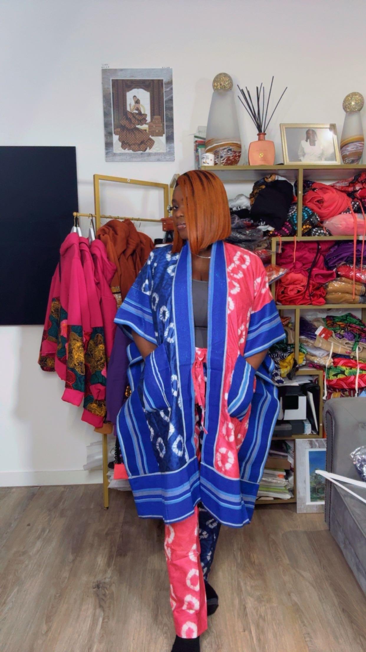 Adore& Aso-Oke Two-Piece Kimono Set - Image 3