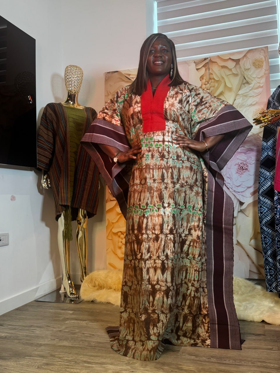 Two-toned Adire Bubu dress - Image 2