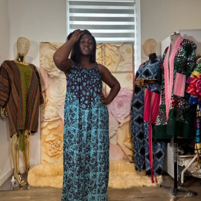 Ankara Sleeveless Maxi Dress
