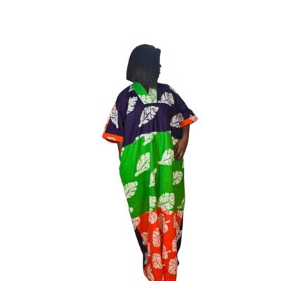 Colour Block Ankara Maxi Dress