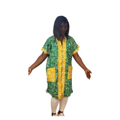 Two-toned Ankara Midi Dress