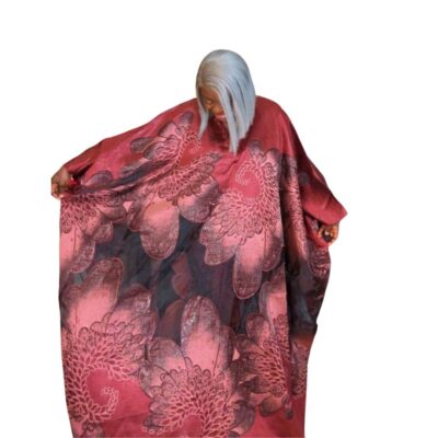 Wine Peacock Bubu Dress