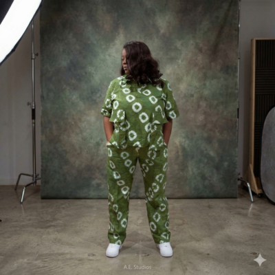 Green Two Piece Cargo Set