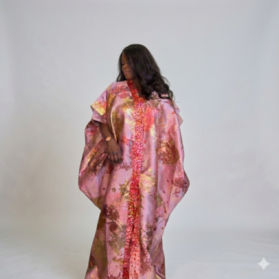 Pink/Orange Brocade Bubu Dress