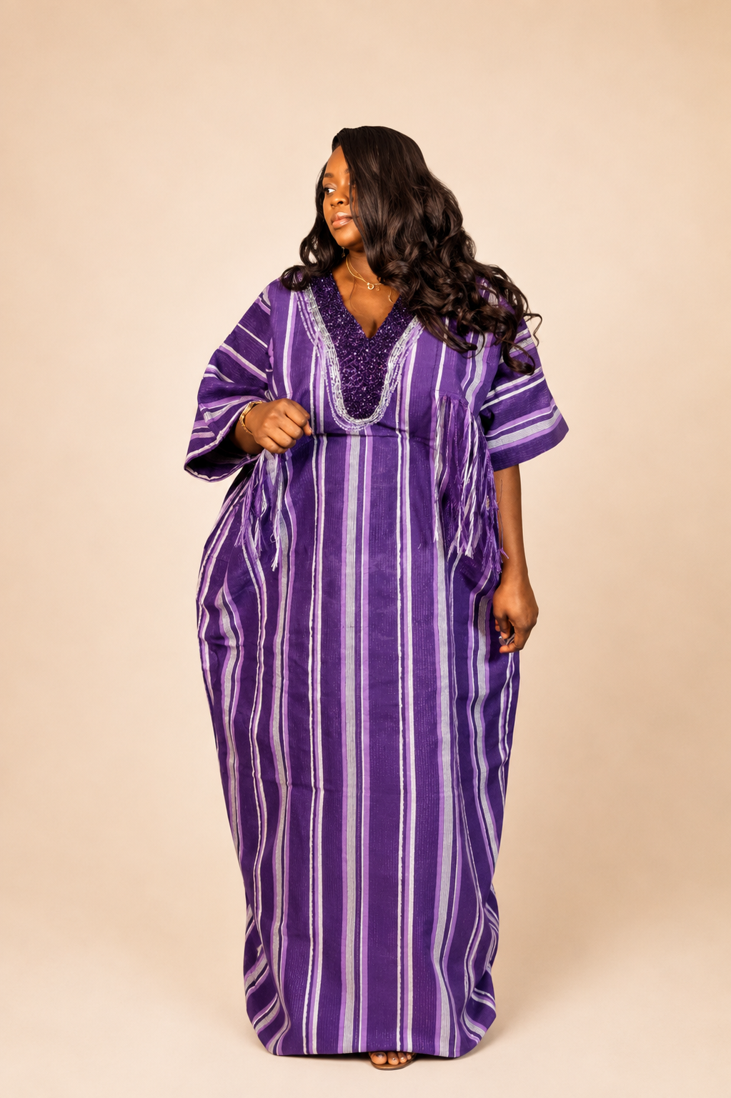 Aso-Oke Long Dress - Image 4